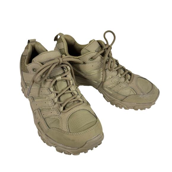 Merrell Tactical Moab 2 Tan Beige Lace Up Tennis Shoes J15857 Men's Size 8.5 - Picture 1 of 8